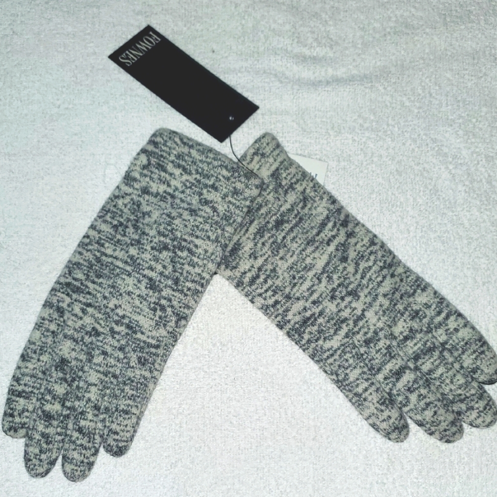Fownes Touchscreen Women's Gray Knit Gloves